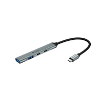 DEVIA Lite1 Hub USB-C 4 en 1 (Gris Oscuro)