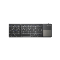 DEVIA Ultra1 Teclado Bluetooth Plegable con Panel Táctil QWERTY (Gris)