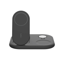 BELKIN Estación de carga inalámbrica 3 en 1 con Qi2 (15W) (Negro)