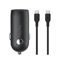 BELKIN Combo Cargador de Coche USB-C (30W) + Cable USB-C 1m