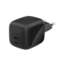BELKIN Cargador de Pared GaN 2 Puertos USB-C 67W (Negro)