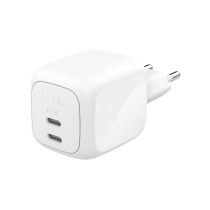 BELKIN Cargador de Pared GaN 2 Puertos USB-C 67W (Blanco)