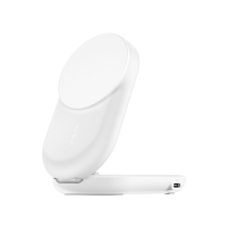 BELKIN Estación de Carga Magnética 2 en 1 Qi2 (25W) (Blanco)