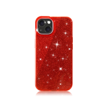 Funda con purpurina para iPhone 16 Pro (rojo)