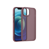Funda satinada mate para iPhone 16 (rojo burdeos)