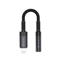 DEVIA Adaptador Lightning a Jack 3.5mm (Negro) (EC090)