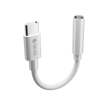 DEVIA Adaptador USB-C A Jack 3.5mm (Blanco) (EC608)