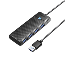 ORICO Hub de 4 puertos USB 3.0 (PAPW4A-U3-10-BK-EP)