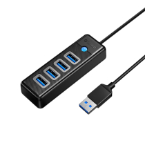 ORICO Hub de 4 puertos USB 3.0 (PW4U-U3-015-BK-EP)