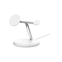 BELKIN Estación de carga 3 en 1 con Qi2 (15W) (Blanco)