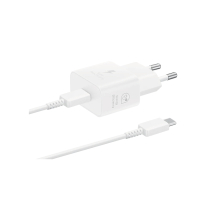 SAMSUNG Pack Cargador 25W + Cable USB-C (Blanco)
