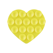 Soporte Ventosa Corazón (Amarillo)