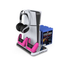 DOBE Soporte RGB Multifunción 3en1 PS5/PS5 Slim
