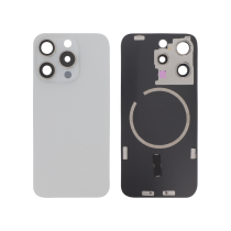 Tapa trasera Titanio Blanco iPhone 15 Pro (Con MagSafe) (Sin Logo)