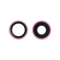 Lente de cámara trasera con marco iPhone 16/16 Plus (Rosa) (Pack de 2)