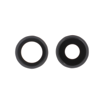 Lente de cámara trasera con marco iPhone 16/16 Plus (Negro) (Pack de 2)