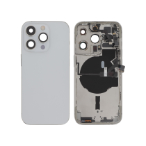 Tapa trasera completa plata iPhone 14 Pro (con MagSafe) (Sin Logo)