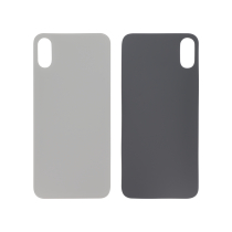 Tapa Trasera Plata iPhone XS (Agujero Grande) (Sin logo)