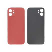 Tapa Trasera Roja iPhone 12 (Agujero Grande) (Sin logo)