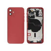 Tapa trasera completa roja iPhone 12 (Sin Logo)
