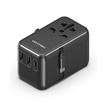 VENTION Adaptador USB 3 Puertos GaN con Cable USB-C