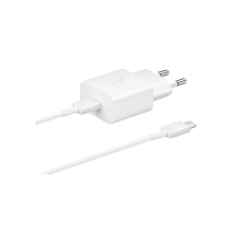 SAMSUNG Pack Cargador 15W + Cable USB-C (Blanco)