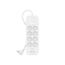 BELKIN Regleta Proteccióna contra sobretensiones 8 tomas + 2 USB PD (2m)