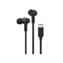 BELKIN Auriculares con cable USB-C con micrófono (Negro)