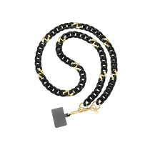 FAIRPLAY Cadena Larga 120cm GIULIA (Negro/Oro)
