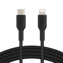 BELKIN Cable Trenzado USB-C a Lightning 1m (Negro)