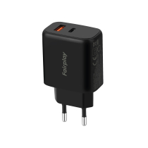 FAIRPLAY Cargador 45W (USB-A + USB-C) (Negro)