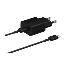 SAMSUNG Pack Cargador 15W + Cable USB-C (Negro)