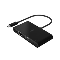 BELKIN Adaptador USB-C Multimedia + Carga (GBE, HDMI, VGA, USB-A) 100W