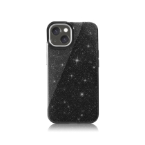 Funda con purpurina para Galaxy S25 (negro)