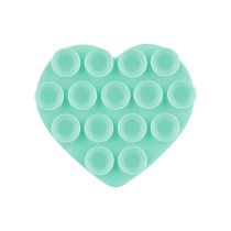Soporte Ventosa Corazón (Verde Turquesa)