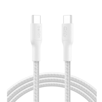 BELKIN Cable Trenzado PCR USB-C a USB-C 240W 2.0 2m (Blanco)
