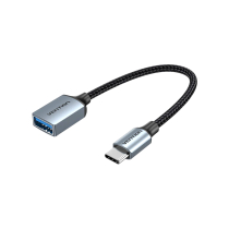 VENTION Cable OTG USB-C Macho a USB-A Hembra 0,15m (Gris)