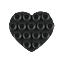 Soporte Ventosa Corazón (Negro)