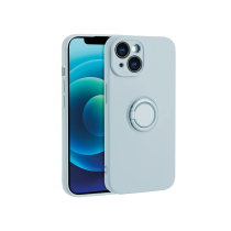 Funda para iPhone 16 Plus con agarre para dedos (azul claro)
