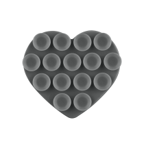 Soporte Ventosa Corazón (Gris Oscuro)