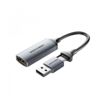 VENTION Tarjeta de Captura de Video HDMI-A a USB-C/USB-A 0,1m (Gris)