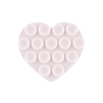 Soporte Ventosa Corazón (Rosa Claro)