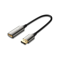VENTION Convertidor Trenzado DP Macho a HDMI Hembra 8K 0,25m (Negro)