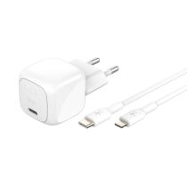 BELKIN Cargador de Pared 30W + Cable USB-C a Lightning 1m (Blanco)
